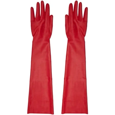Abbildung von Handschuhe aus leicht transparentem Latex, lang