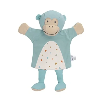 Abbildung von Sterntaler Handpuppe Albert UNI Kuscheltier für Kinder, Größe: One Size, Blau meliert