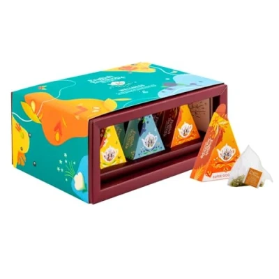 Abbildung von ETS Teegeschenk Wellness Probierbox, Tee Set zum Geburtstag, Muttertag, Ostern, Weihnachten BIO 12 Pyramidenbeutel