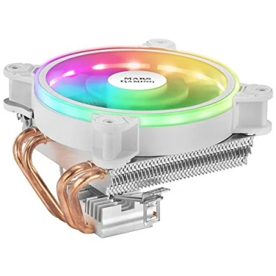 Abbildung von MARSGAMING MCPU220W, Weißer CPU Kühler, TDP 140W, DUAL ARGB, Silent PWM