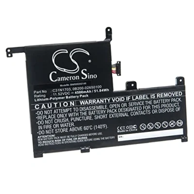 Abbildung von vhbw Akku kompatibel mit Asus Zenbook Flip UX561U, UX561UA, UX561UN, UX561UA 1A Notebook (4500mAh, 11.52V, Li Polymer)