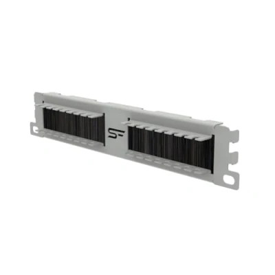 Abbildung von Stalflex Kabeldurchführung mit Bürstenleiste 1U 10 Zoll Serverschrank Montieren Hergestellt aus Hochbelastbarem Metall Für Netzwerkschrank und Kabelmanagement