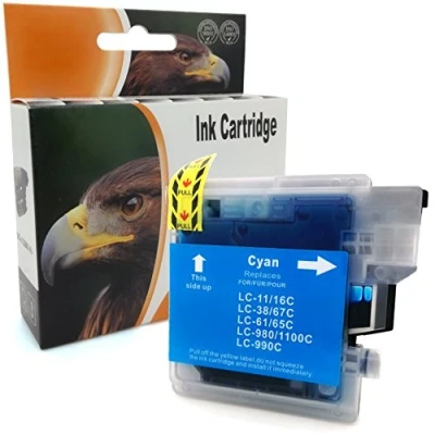 Abbildung von 1x Druckerpatrone Cyan kompatibel mit Brother LC 1100 DCP 185 C 383 385 387 395 CN 585 CW 6690 J615 W J715 MFC 490 5490 5895 6490 6890 CDW 790 795 990