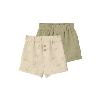 Abbildung von Vertbaudet 2ERPACK Shorts für Kinder, Größe: 62, Khaki