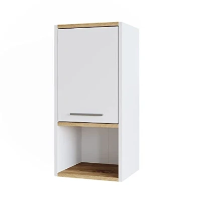 Abbildung von Vicco Badschrank Elvio, Weiß/Sonoma, 32 x 68 cm