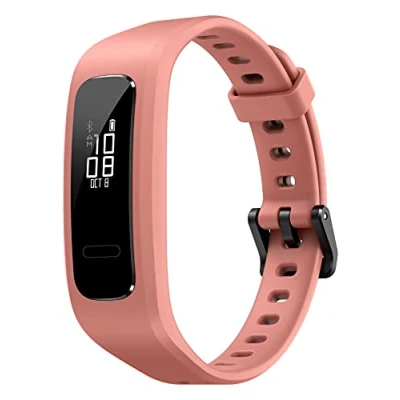 Abbildung von HUAWEI Band 4e Active wasserdichter Bluetooth Fitness Aktivitätstracker mit Basketball Leistung Tracker, PMOLED Schwarz Weiß Display Touchscreen, Mineral Red