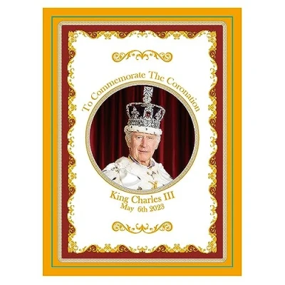 Abbildung von The Leonardo Collection LP18252 Gedenkmagnet mit Seiner Majestät König Charles III, Krönung, Mehrfarbig