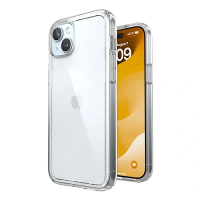 Abbildung von Speck Klare iPhone 15 Plus Hülle Schlank, MagSafe kompatibel, Fallschutz für &amp; 14 Kratzfest, Anti Vergilbung, 6,7 Zoll Handyhülle GemShell Clear