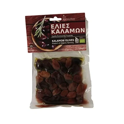 Abbildung von Velouitinos Griechische Bio Kalamon Oliven 180 g, 3er Pack x g (Ingesamt: 540 g)