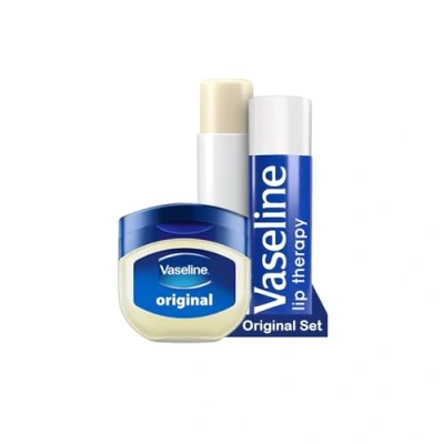 Abbildung von Vaseline Lip Therapy Original Pflegender Lippenbalsam und Pflegestift Set für optimale Feuchtigkeit (Original Set)