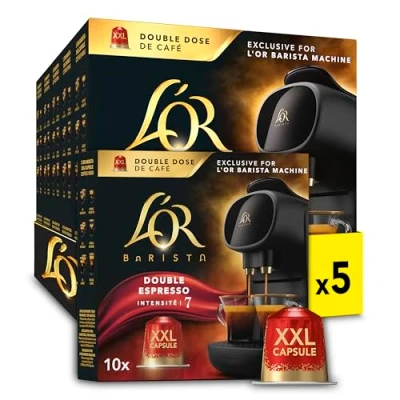Abbildung von L&#039;OR Barista Kaffeekapseln Espresso Splendente, exklusiv für Maschinen, 5er Pack, 5 x 10 Kapseln