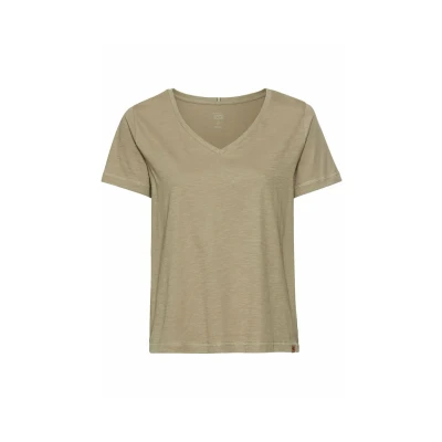 Abbildung von camel active MIT Vausschnitt Tshirt basic, Damen, Größe: XL, Dark straw
