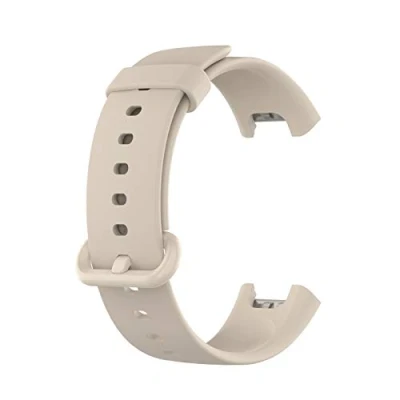 Abbildung von Armband Kompatibel mit Xiaomi Mi Watch Lite Sport Silikon Uhrenarmband Replacement Wechselarmband Ersatzarmband für Smartwatch (Beige, one Size)