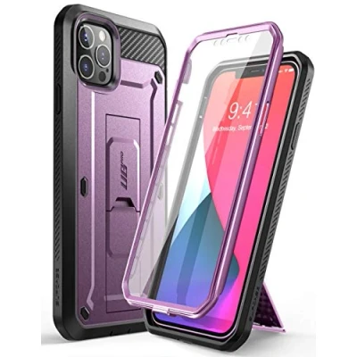 Abbildung von SUPCASE Outdoor Hülle für iPhone 12 Pro Max (6.7&quot;) Handyhülle 360 Grad Case Bumper Schutzhülle Cover [Unicorn Beetle Pro] mit Displayschutz 2020, Lila
