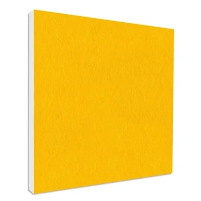 Abbildung von platino24 Akustikpaneele 1 Element Colore Quadrat 55 x cm Sonnengelb I Schallabsorber aus Basotect ® G+ mit Akustikfilz Schalldämmung Wand &amp; Decke Akustikelemente Wandpaneel