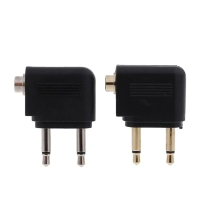 Abbildung von 2 Teile 3 5mm Stecker Adapter Airline Kopfhörer Headset Luftfahrt