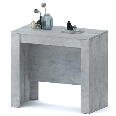 Abbildung von Multifunktionaler ausziehbarer Konsolentisch, Farbe Betongrau, Maße 90 x 78 51 cm