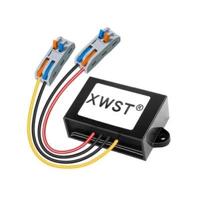 Abbildung von XWST DC Wandler 12V auf 24V Spannungswandler 3A 72W mit Schnellverbinder Kabelverbinder, Step Up Konverter Transformator 10 23V Breiter Eingang
