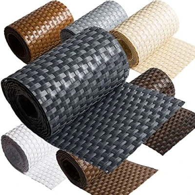Abbildung von ECI Tools Sichtschutzelement Poly Rattan Sichtschutzstreifen für Doppelstabzaun versch. Farben, (Rolle, 1 St), 19x255 cm
