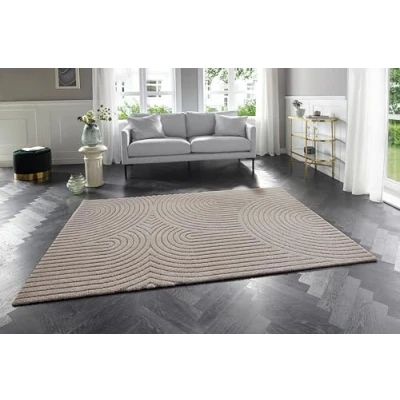 Abbildung von ELLE DECORATION Designteppich &quot;Panglao&quot;, rechteckig, Flauschiger Kurzflor, Hoch Tief Effekt, Modern, Weich, Wohnzimmer