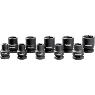 Abbildung von Metabo Steckschlüsselsatz 10 teilig für Schlagschrauber und Ratschenschrauber 1/2&quot; (628831000)