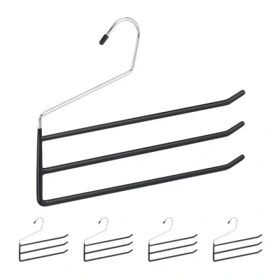 Abbildung von relaxdays mehrfach Kleiderbügel Hosenbügel 5er Set, Schwarz