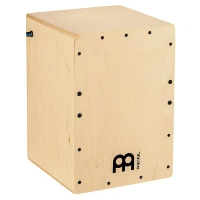 Abbildung von Meinl Percussion Pickup Jam Cajon Kleine Trommelkiste mit Tonabnehmer für Kinder und Erwachsene bis 1,50 m Schlagfläche Baltische Birke (PJC50B)