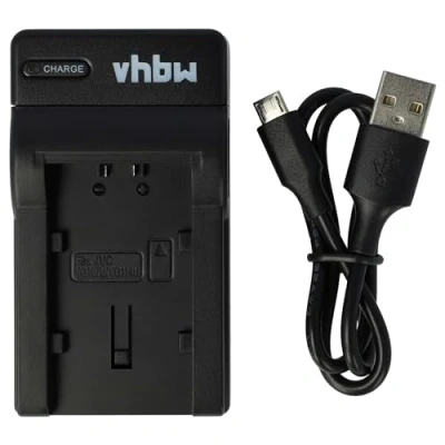 Abbildung von vhbw USB Ladegerät kompatibel mit JVC EVERIO GZ EX515, EX515BEU, E205 Kamera Camcorder/Akku Ladeschale, Ladeanzeige, 4,2 V