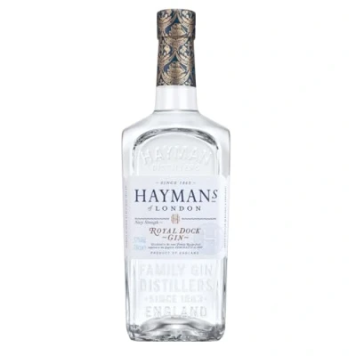 Abbildung von Hayman&#039;s Royal Dock Gin 57% Vol. Navy Strength Familienrezept of London Audrucksstarke Aromen von Zitrusfrüchten und peffrigem Koriander 700ml