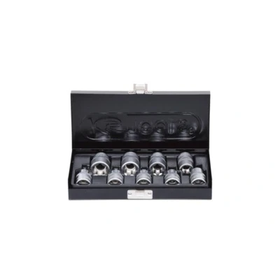 Abbildung von KS TOOLS 911.4410 Steckschlüsseleinsatz Set E Profil Chrom Vanadium Stahl 1/2 Vierkant