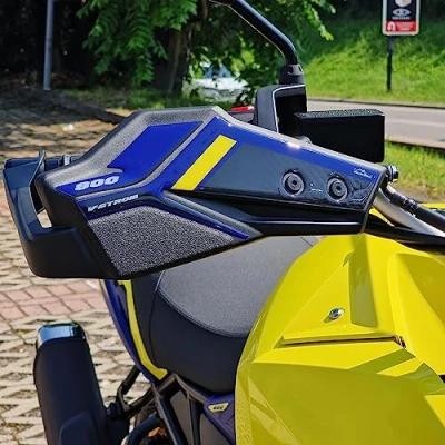 Abbildung von Resin Bike Aufkleber Motorrad Kompatibel mit Suzuki V Strom 800 De 2023. Schutz Handschutz Von Hülle PU Graffi. 3D Harz Beschichtet Gelb Petra Und Schwarz Dubai