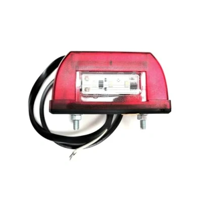 Abbildung von MelTruck® Rot LED Kennzeichenbeleuchtung mit Positionsleuchte 12V 24V für PKW LKW Anhänger