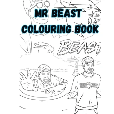 Abbildung von Mr Beast Inspired Colouring Book for All Ages: 40 full pages of images Perfect gift fans