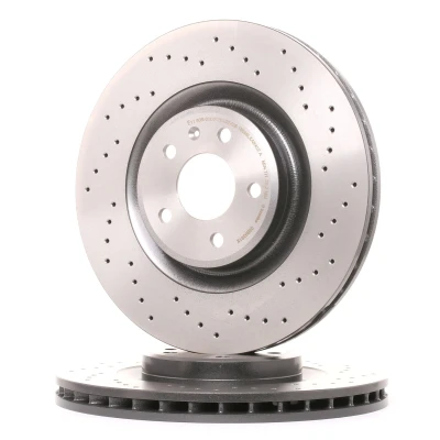 Abbildung von BREMBO XTRA LINE 09.B039.1X Bremsscheibe 345 29,5 5 gelocht/innenbel. beschichtet hochgekohlt mit Schrauben AUDI: A5 B8 Coupe, Q5, Cabrio