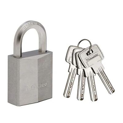 Abbildung von Master Lock 1145PEURD Marine Vorhängeschloss mit Schlüssel, Grau, 7,1 x 4 2,1 cm