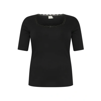 Abbildung von Kaffe Curve Tshirt print, Damen, Größe: 50/52, Black deep