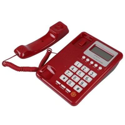 Abbildung von Schnurgebundenes Telefon mit Anrufer ID, DTMF/FSK Wahlwiederholung Kabelgebundenes Desktop Festnetztelefon für Home Hotel Office, Lautsprecher, Display