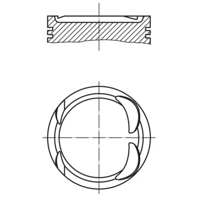 Abbildung von Kolben MAHLE ORIGINAL 001 PI 00163 000