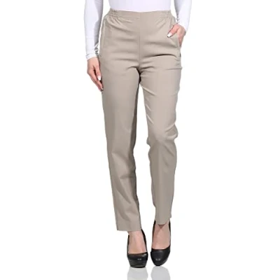 Abbildung von Alica Collection Schlupfhose Classic Freizeithose Damen Basics Businesshose mit Stretch (1 tlg) Casual, Basics, Elastischer Gummibund seitlich und hinten