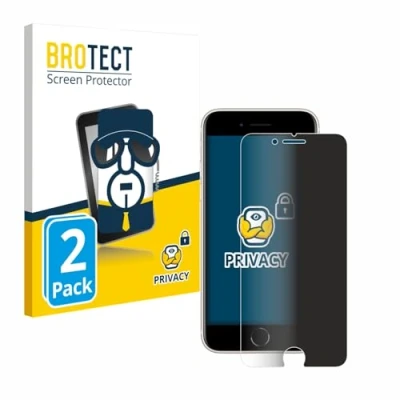 Abbildung von BROTECT (2 Stück Anti Spy Blickschutzfolie für Apple iPhone SE 3 2022 Privacy Screen Protector [Displayschutz Folie, Sichtschutz, Blaulichtfilter]