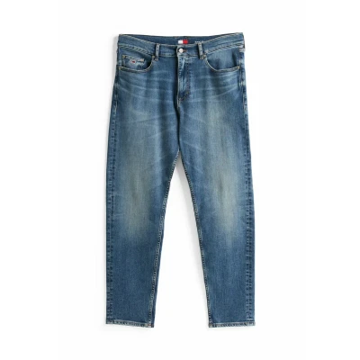 Abbildung von Tommy Jeans Isaac Tapered Fit, Herren, Größe: 28x32, Denim dark