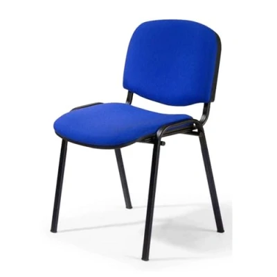 Abbildung von Topsit Büro &amp; More Besucherstuhl ISO, Bequemer Konferenzstuhl, stapelbar, mit gepolsterter Sitzfläche und Rückenlehne. Einzelner Artikel (Blau)