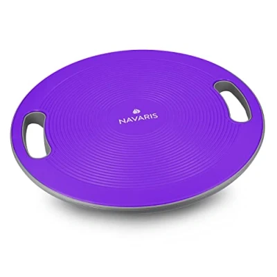 Abbildung von Navaris Balanceboard Balance Board mit Griff, Therapie Kreisel Wackelbrett, Ø 40cm