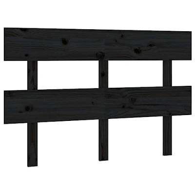 Abbildung von vidaXL Kopfteil Betthaupt Bettkopfteil für Bett Bettgestell Bettrahmen Holzbett Massivholzbett Schlafzimmer Schwarz 144x3x81cm Massivholz Kiefer