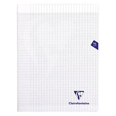 Abbildung von Clairefontaine 393361C Schulheft / Heft Mimesys DIN A4+ 24x32 cm, 48 Blatt 90g, französische Lineatur, Einband aus PP, geheftet, Transparent, 1 Stück