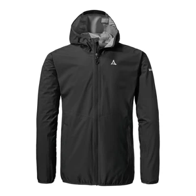 Abbildung von Schöffel Herren Jacket Style Migandi MNS, Allwetterjacke mit 2 Wege Stretch, verstellbarer Kapuze, wasserdicht und atmungsaktiv, black, 50