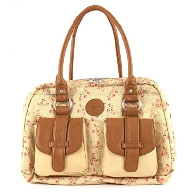 Abbildung von LÄSSIG Baby Wickeltasche Babytasche Kliniktasche Stylische Tasche Mama inkl. Wickelzubehör/Vintage Mero Bag, Rosebud Fairytales