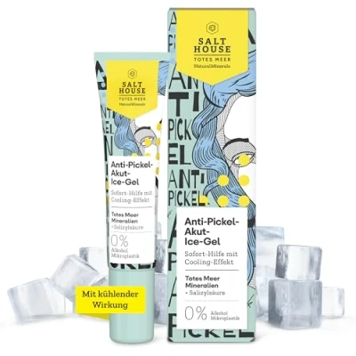 Abbildung von Salthouse Natural Minerals Anti Pickel Akut Ice Gel, Sofort Hilfe mit Cooling Effekt, für akute und Unreinheiten, 15ml