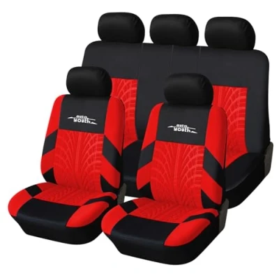 Abbildung von AUTOYOUTH Autositzbezüge, Vordersitzbezüge, mit geteilter Autobank, für Damen, komplettes Set, Sitzschoner, Blau, 9 Teile