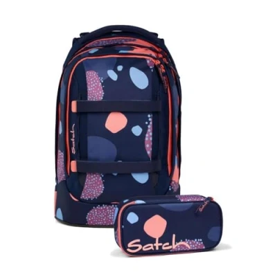 Abbildung von Satch Schulranzen Schulrucksack Set PACK Coral Reef 2 teilig, Kollektion 2025 (2 teilig), ergonomisch, Your Size System: auf Körpergröße anpassbar